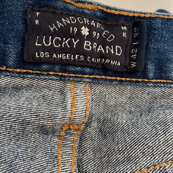 Men’s Lucky Brand Jeans Handcrafted 1990 Los Angeles California W-42/L-32 Soft - Picture 6 of 8
